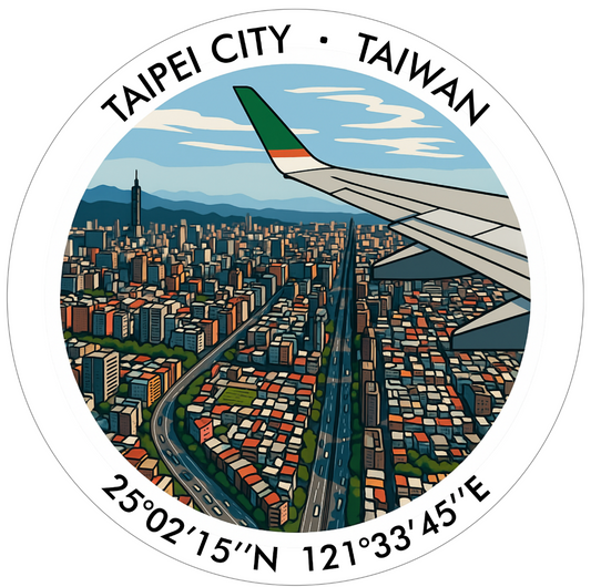 RBF TAIPEI AIRPORT STICKER 10CM S-TTBRW