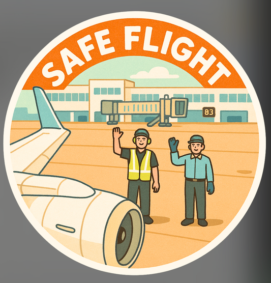 RBF SAFE FLIGHT sticker 10cm S-SFB3