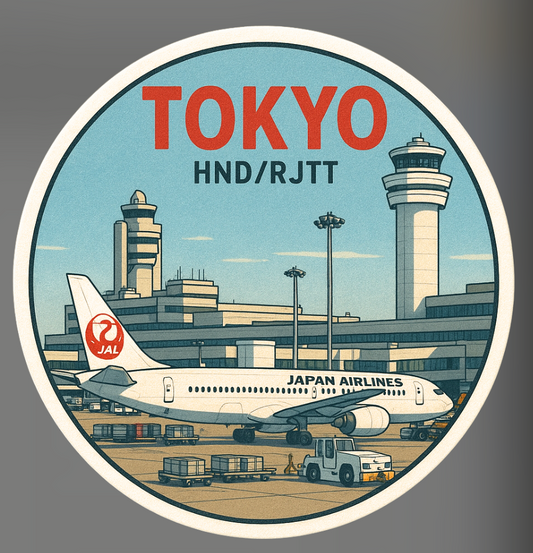 RBF TOKYO RJTT sticker 10cm S-THRJL737