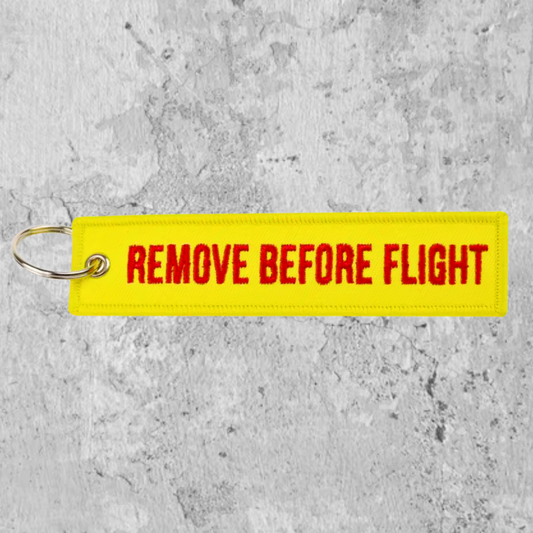 RBF REMOVE BEFORE FLIGHT keychain 13cm K1303-RBFYR