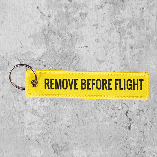 RBF REMOVE BEFORE FLIGHT keychain 13cm K1303-RBFYB