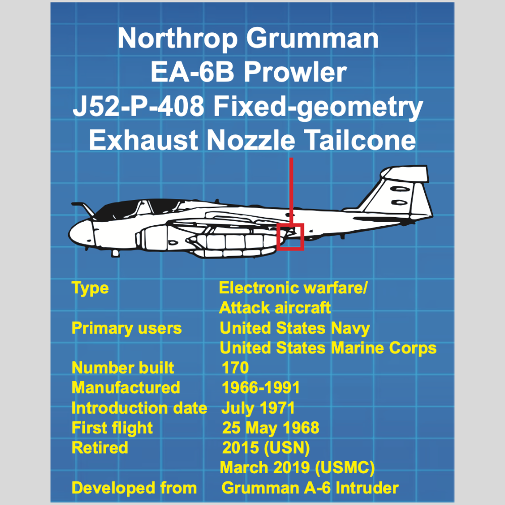 RBF EA-6B J-52 NOZZLE NZL-EA6B