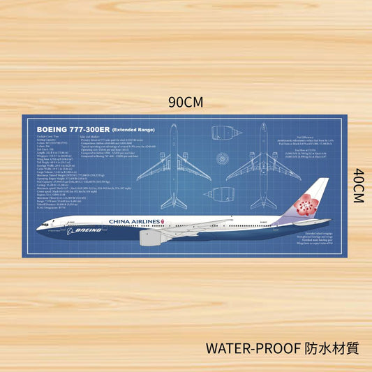RBF 現貨 777-300ER DESK PAD 90x40cm 桌墊 PAD9040-B77W-007 全球免運