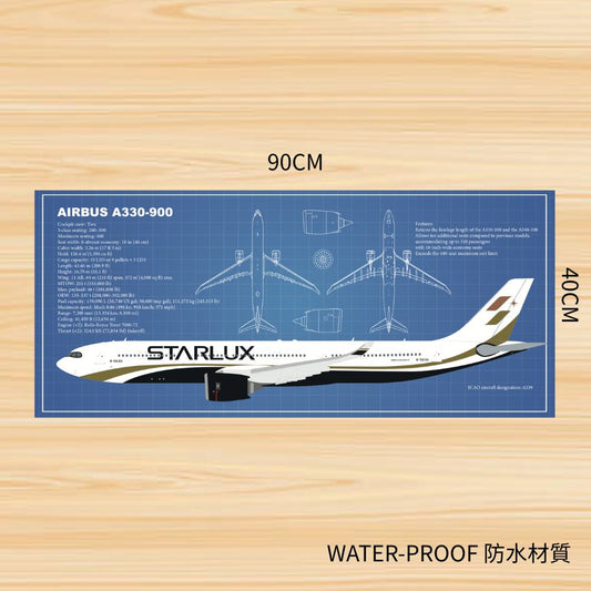 RBF現貨 A330-900 DESK PAD 90x40cm 桌墊 PAD9040-A339-301 全球免運