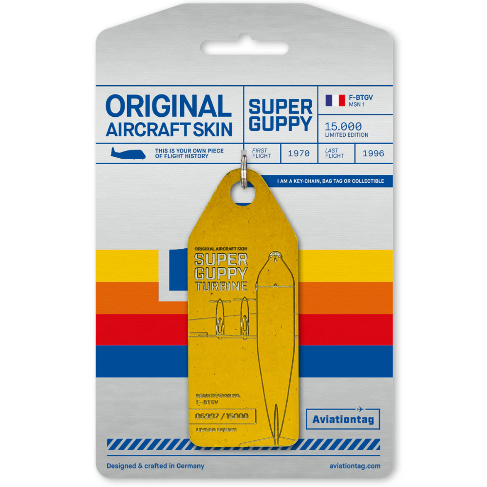 RBF AVIATIONTAG Super Guppy Yellow 4260411671633B
