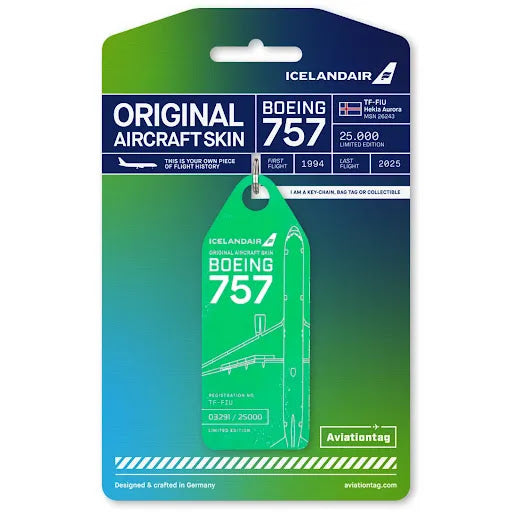 RBF Aviationtag Icelandair 757 Light gre TAG-AIDLG