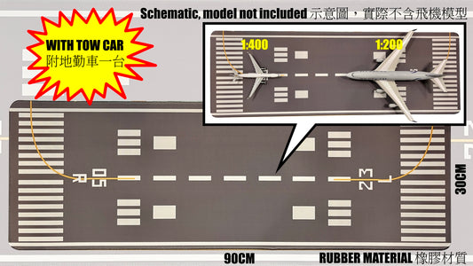 RBF RUNWAY wiTH tow car RUBBER RUN RWY-0523