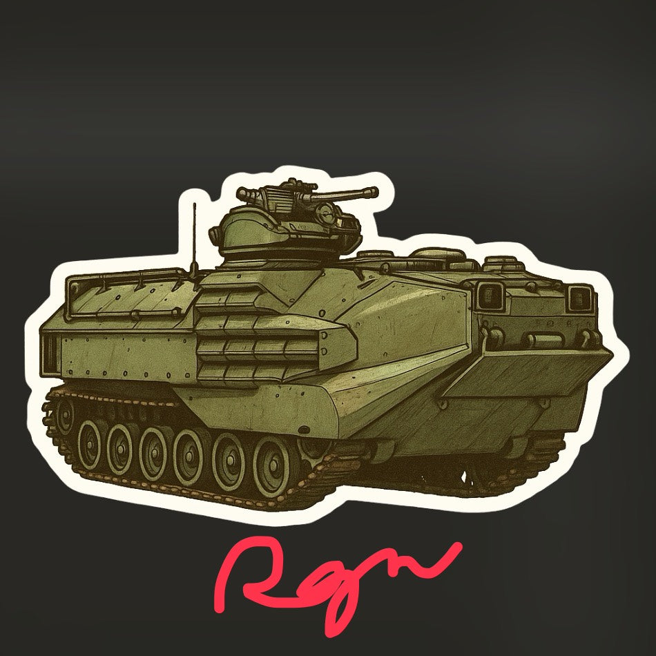 RBF現貨 AAV-7 10CM STICKER 貼紙 S10-AAV7 全球免運