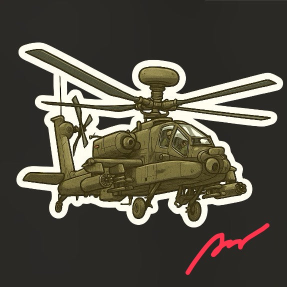 RBF 現貨 AH-64 10CM STICKER 貼紙 S10-AH64 全球免運
