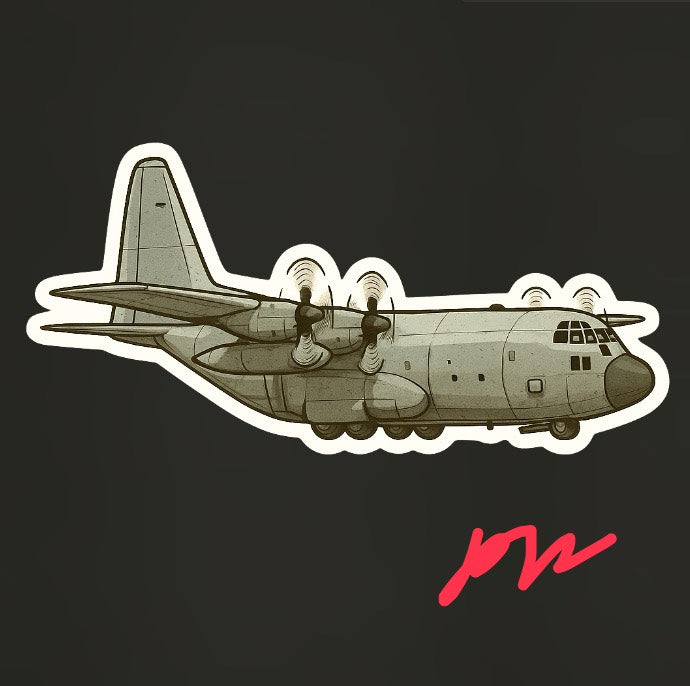 RBF 現貨 C-130 力士 灰色 10CM 貼紙 S10-C130GR 全球免運