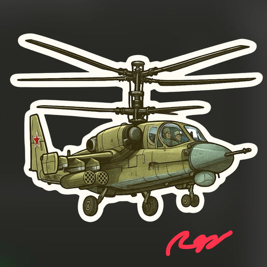 RBF Ka-52 Alligator 10CM STICKER S10-KA52