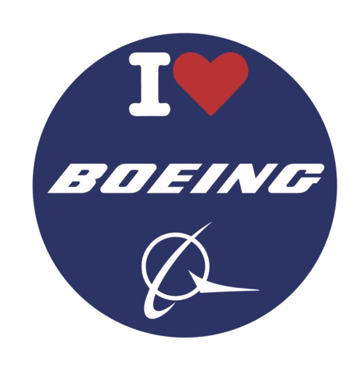 RBF現貨 I LOVE BOEING 7CM STICKER 貼紙 S-C-LVBOE 全球免運