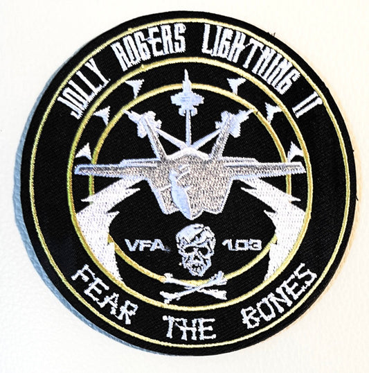 RBF JOLLY ROGERS F-35 10CM PATCH ARM-FTBF35