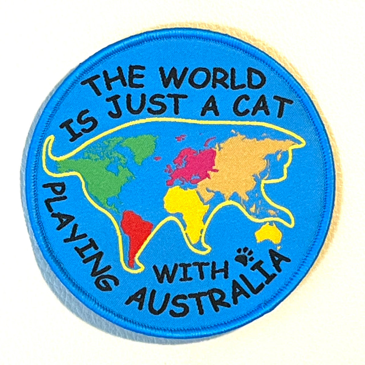 RBF現貨 WORLD IS JUST A CAT PATCH 10CM 臂章 ARM-CATAUS 全球免運