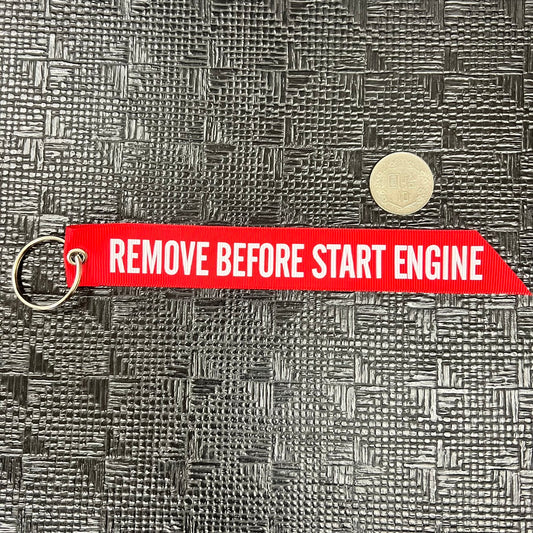RBF REMOVE BEFORE START ENGINE KEY RING K-RBSE