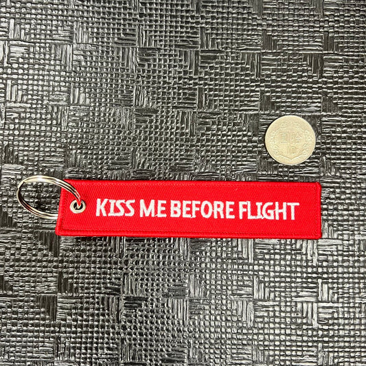 RBF KISS ME BEFORE FLIGHT KEY RING K-KMBL
