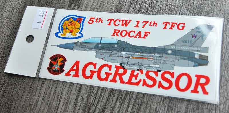 RBF 17TH TFG F-16A PVC sticker S30-6818