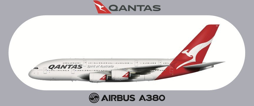 RBF QANTAS A380 20*8.8CM STICKER S-R-380-QF